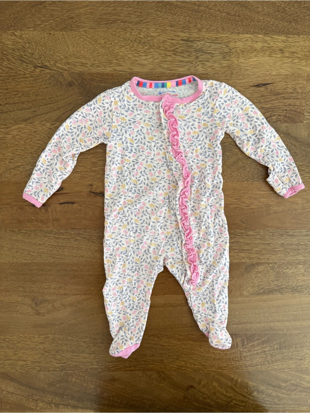 Magnetic Me Floral Footed Pajamas - Size 0-3 Months